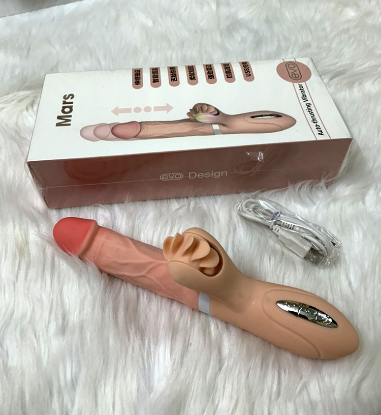 Dương vật giả cao cấp Evo Mars Thụt Tỏa Nhiệt Liếm Silicone Mềm Mịn Đà Nẵng -Evo Mars Premium Dildo Heating Licking Soft Silicone