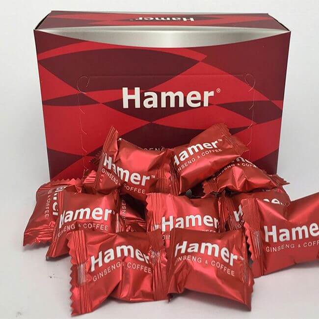 Kẹo Hamer Ginseng & Coffee Nhân Sâm Công Nghệ Mỹ - Tăng Cường Sinh Lực (Lẻ 1 Viên)